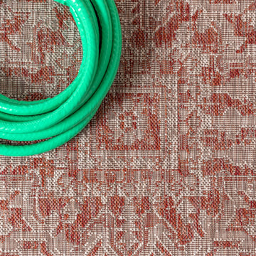 Estrella Bohemian Medallion Textured Weave Indoor/outdoor Octagon Rug